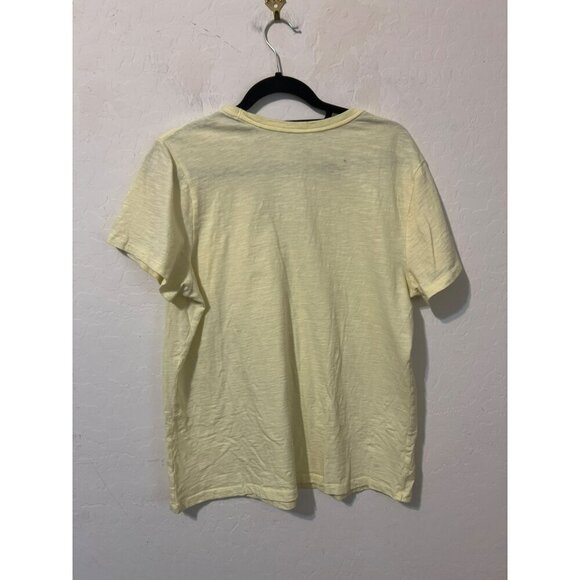 Universal Thread Light Yellow V Neck Short Sleeve Shirt Sz XXL - Picture 4 of 5